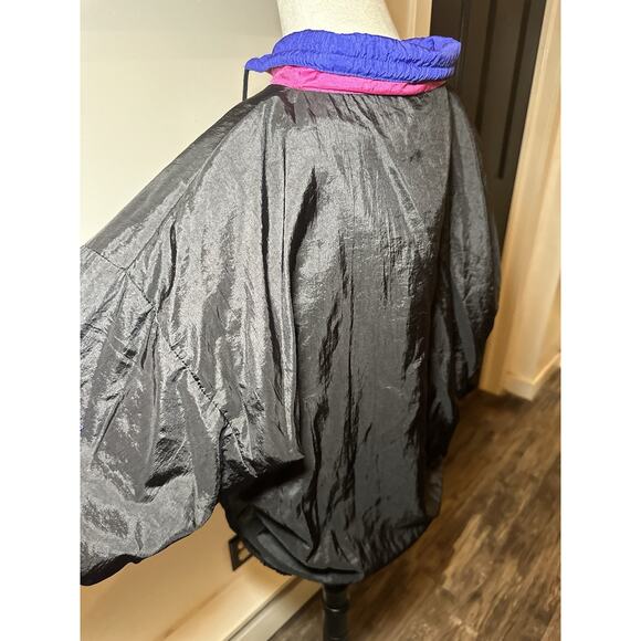 Rare VTG BOCOO Color Block Full Zip Windbreaker Jacket 80s 90s Black Women’s M - Picture 7 of 9